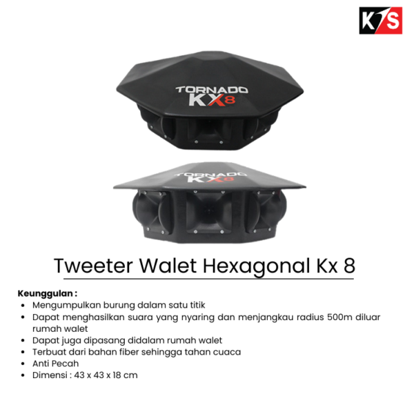Tweeter Walet Hexagonal Kx 8
